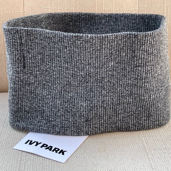 Ivy Parks Beyonce Hair Band Knit Seamless Ribbed Wide Headband Grey One Size - Picture 2 of 8